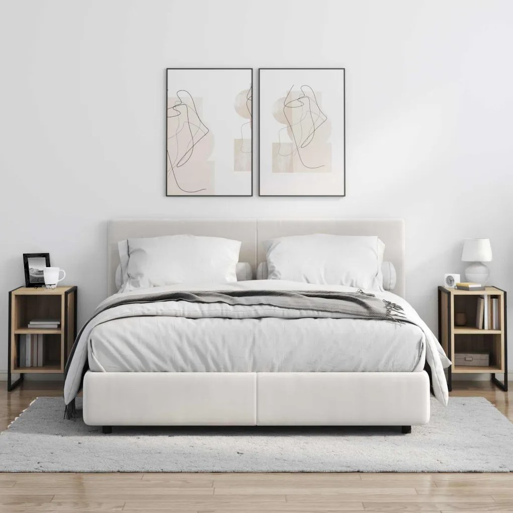 vidaXL Éjjeli asztal 2 pcs Sonoma 39.5 x 30 x 50 cm Faanyag