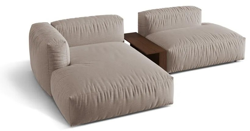 Bézs moduláris sarokkanapé (bal oldali) Martina – Micadoni Home