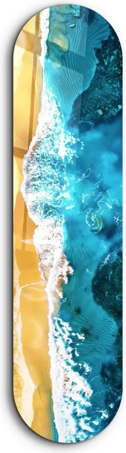 Beach edzett üvegkép, 20 x 80 cm
