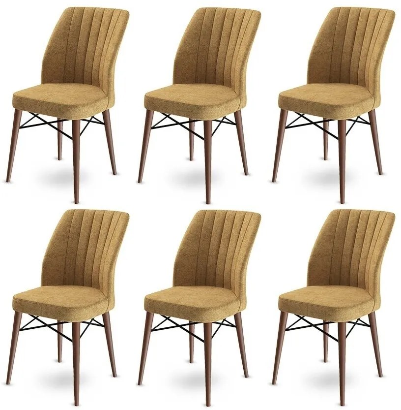 Flex Cappuccino és Brown étkezőszék szett, 6 db