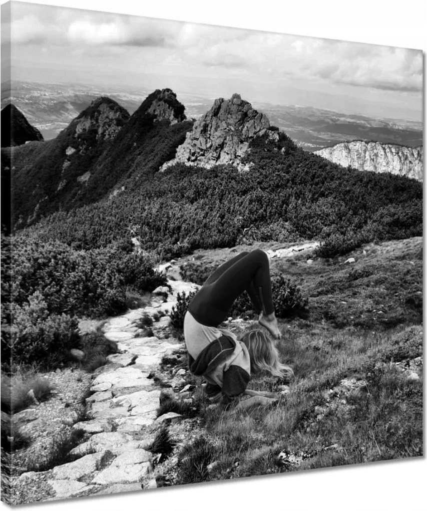 Vászonkép 40x40 Jóga a Tátrában