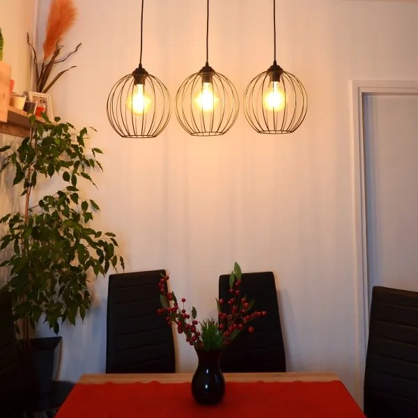 MERCURE LED csillár 3xE27/15W/230V, kábelre szerelhető