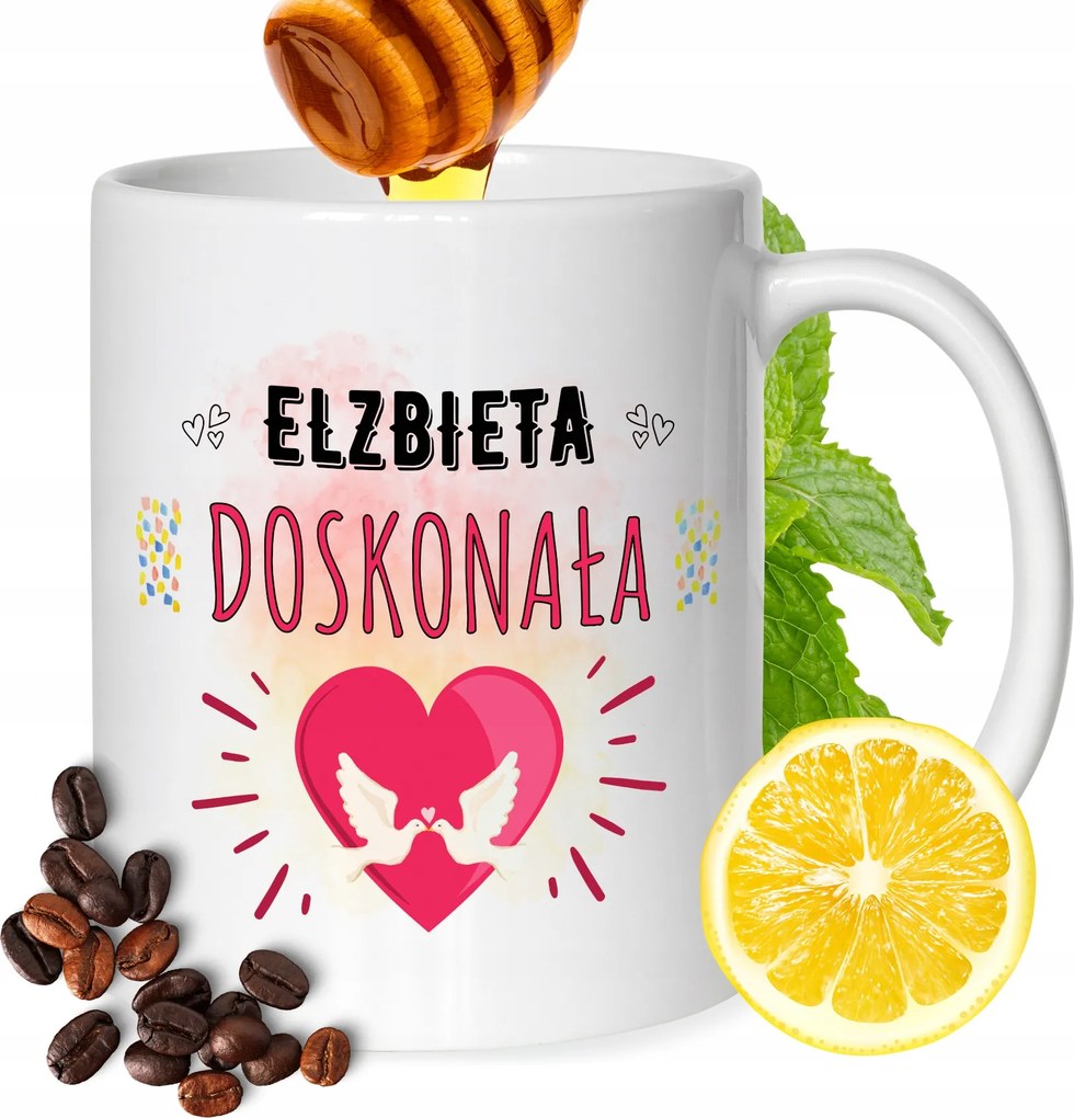 Bögre Erzsébet Barátnőknek Ajándék Nyomtatott Fehér 330ml