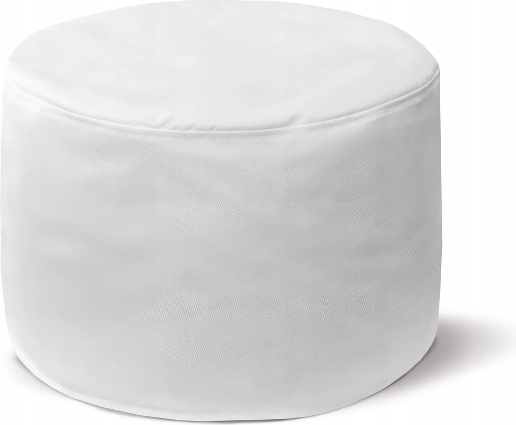 Kerek Fehér Puff Lábtartó 35x25cm Lábhoz Erős Kényelmes Fotel Divatos