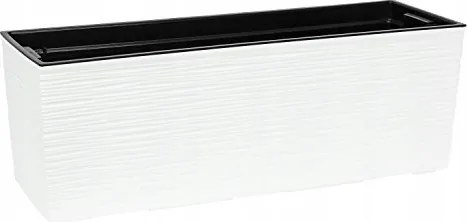 Erkélyláda virágtartó fehér véső virágtartó 56x19x18cm