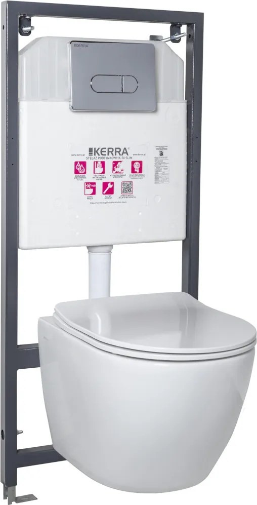 Kasos Pacific Chrome falba építhető WC tartály szett