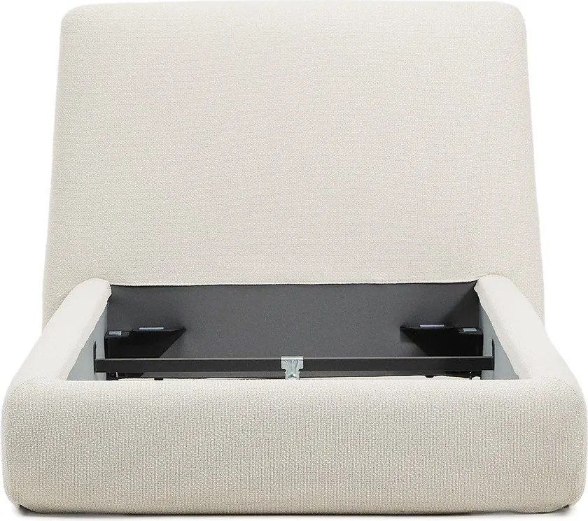 Bézs kárpitozott egyszemélyes ágy ágyrács nélkül 90x200 cm Martina – Kave Home