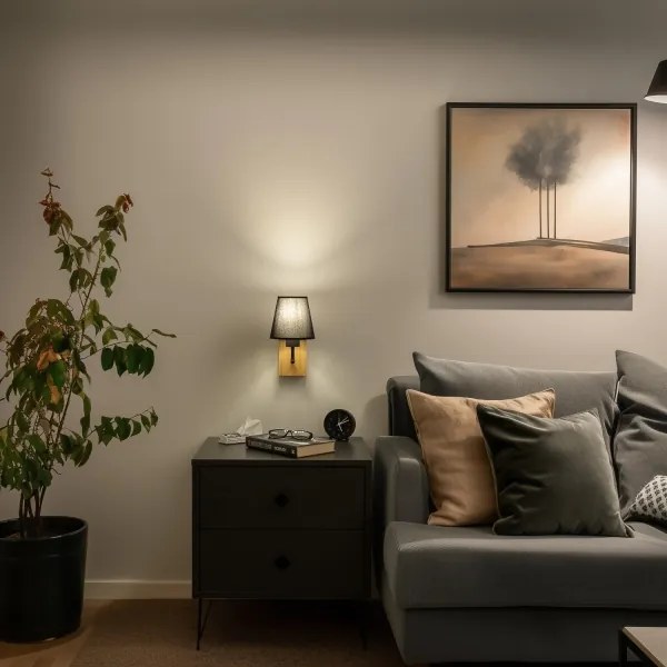 Brilagi - Fali lámpa NUBILA WOOD 1xE27/25W/230V tölgy/fekete