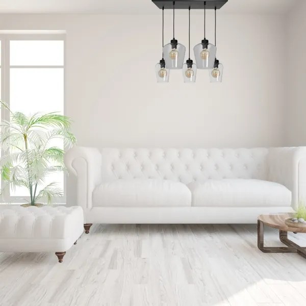 Csillár SANTIAGO 5xE27 / 60W / 230V átlátszó