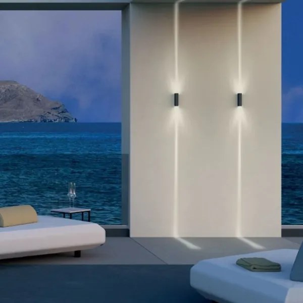 Redo 90421 - LED Kültéri fali lámpa ACE 2xLED/5,84W/230V 3000K IP54 szürke