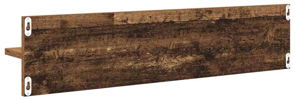 vidaXL Falpolcok polcokkal 4 pcs Öreg fa 80 x 11,5 x 18 cm Faanyag