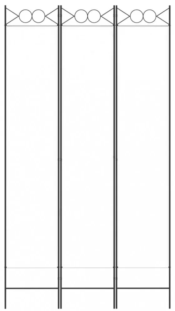 3-paneles fehér szövetparaván 120 x 220 cm