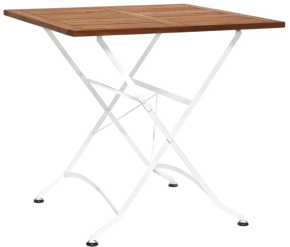 PARKLIFE összecsukható asztal natúr-fehér, 80x80 cm