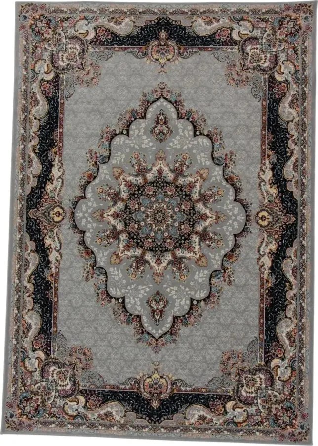 Perzsa szőnyeg szürke TABRIZ 200x300 exkluzív nappali szőnyeg akrilból