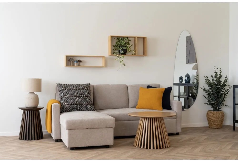 Natúr színű többszintes bambusz fali polc 70 cm Ember – House Nordic