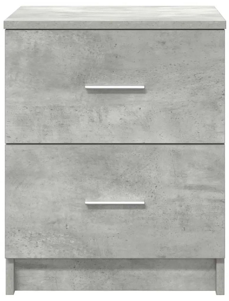 2 db betonszürke éjjeliszekrény 2 fiókkal 40x36x50 cm