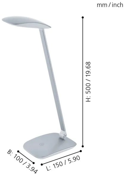 Eglo 95694 - LED Asztali lámpa CAJERO 1xLED/4,5W/USB