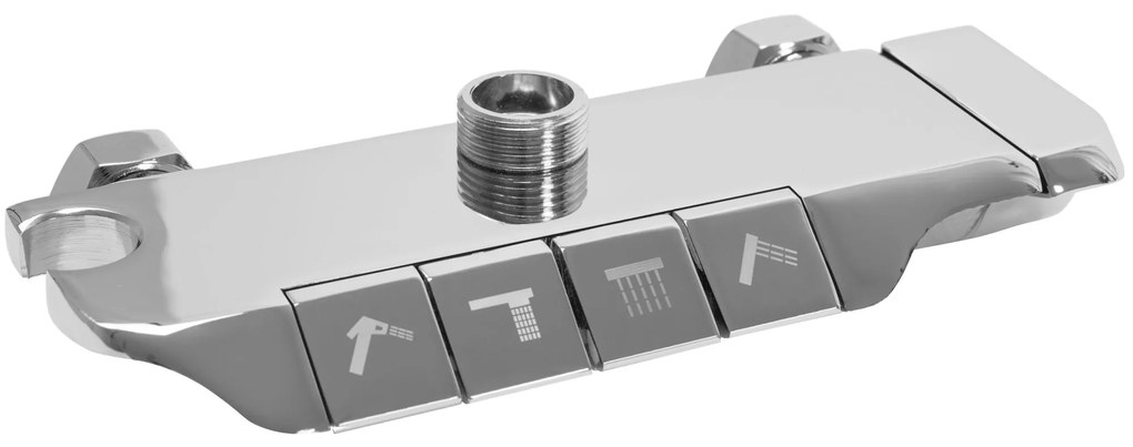 Rea Max, zuhanykészlet termosztatikus csapteleppel és bidézuhannyal, króm, REA-P6616
