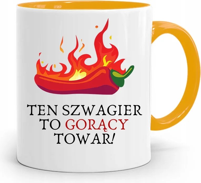 Sógornak Sárga Bögre Születésnapi Ajándéknak, fényképes nyomattal