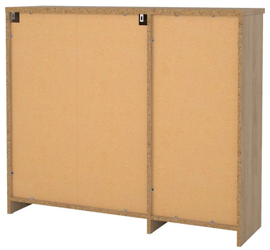 Natúr színű billenő ajtós cipőtartó tölgyfa dekorral 109x93x32 cm Naia – Tvilum