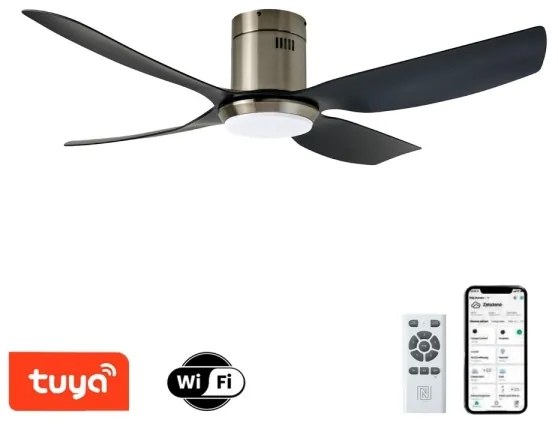 Immax NEO 07282L - LED+CCT dimmelhető mennyezeti ventilátor PURE 24W/230V Wi-Fi Tuya + távirányító