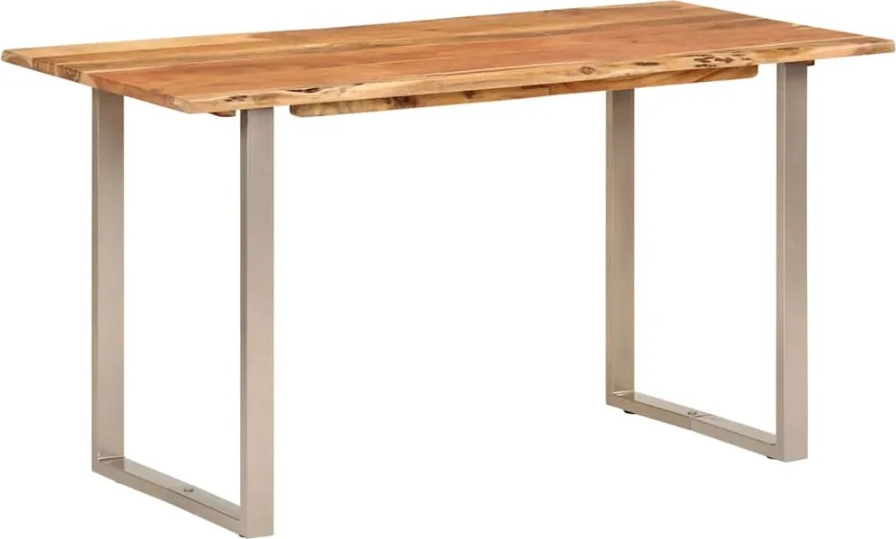 vidaXL tömör akácfa étkezőasztal 140 x 70 x 76 cm