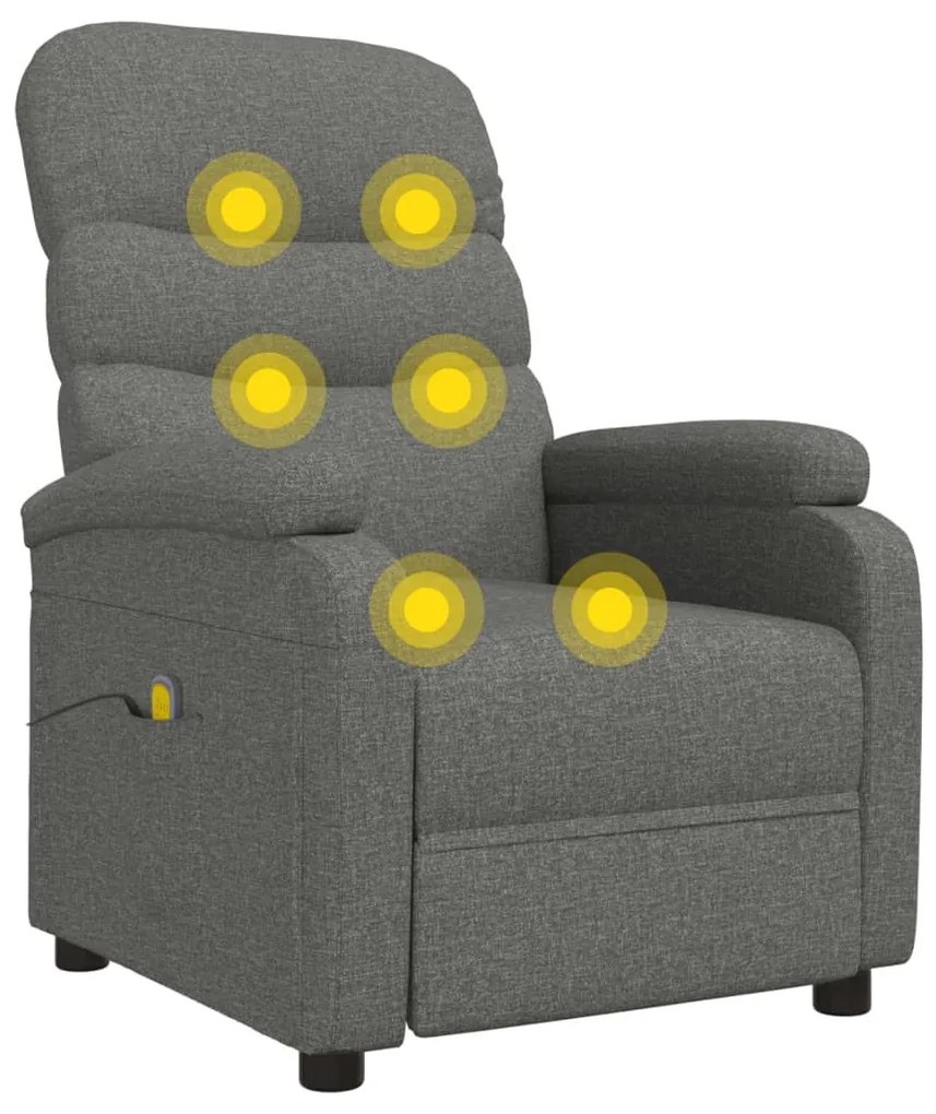 Sötétszürke szövet masszázsfotel