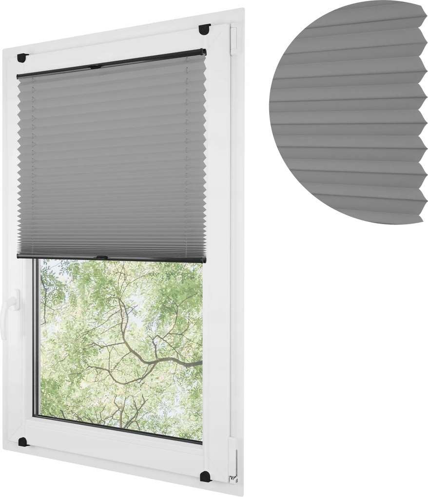 Thermo pliszé non-invazív pliszé roló 60x150 cm szürke