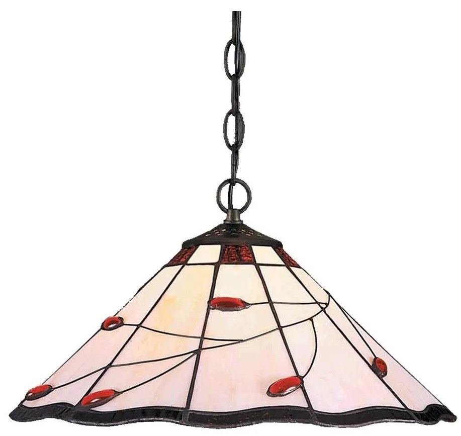 Prezent 172 - Csillár láncon TIFFANY 2xE27/60W/230V