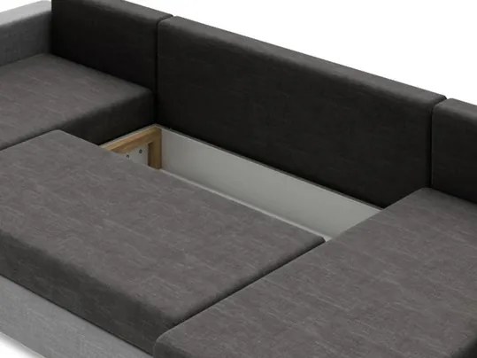 Széthúzható kanapé tárolóhellyel Jasmine U (Lux 01 + Lux 26). 1059614
