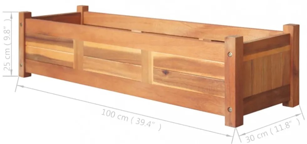2 db akácfa kerti magaságyás 100 x 30 x 25 cm