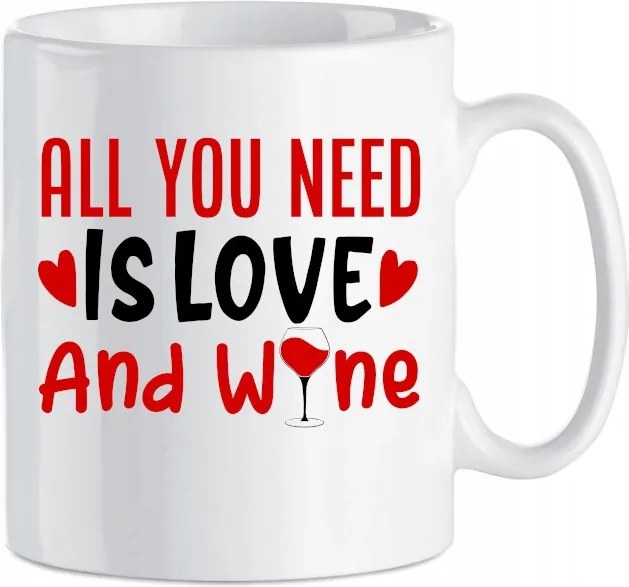 Valentin napi bögre All I Need is Wine 330 ml