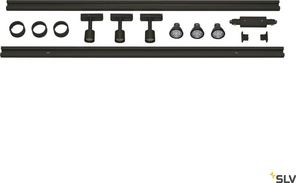 SLV 1F TRACK SET 143190 Sínreflektor 3x4.3W/GU10 2956LM IP20