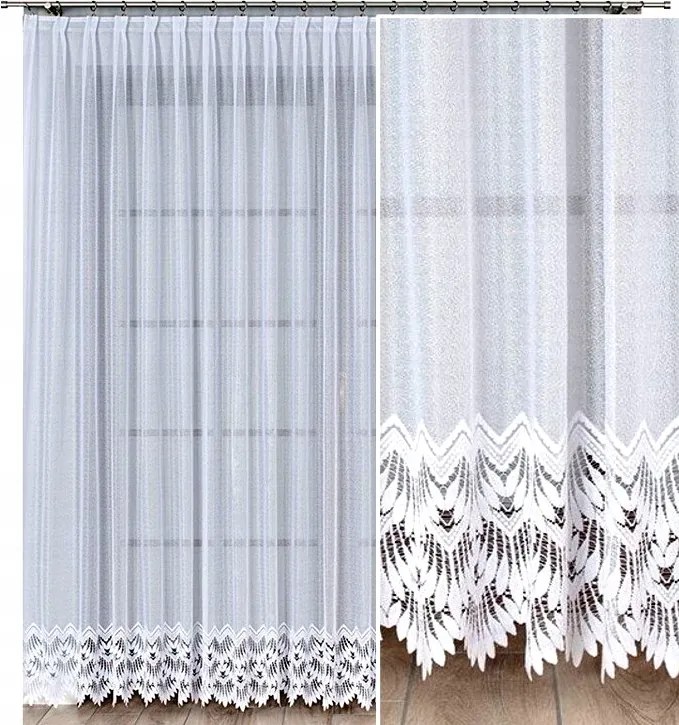 Felicia 500x220cm egyenes jacquard függöny mintával (kész) szegéllyel