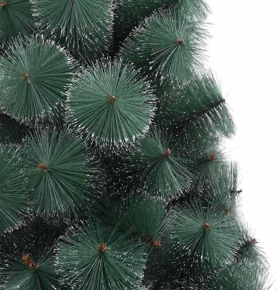 Műfenyő díszkészlettel, világítással állvánnyal Zöld 210 cm PET