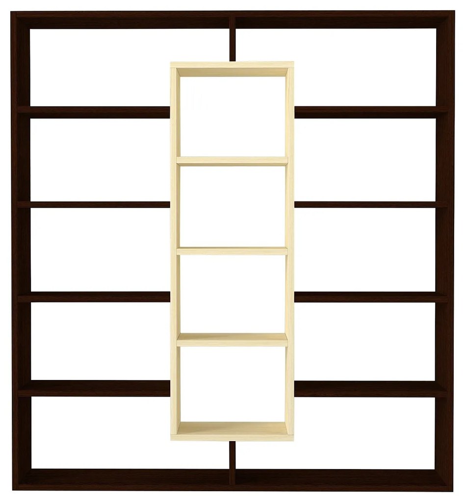 könyvespolc Ample - Birch, Wenge