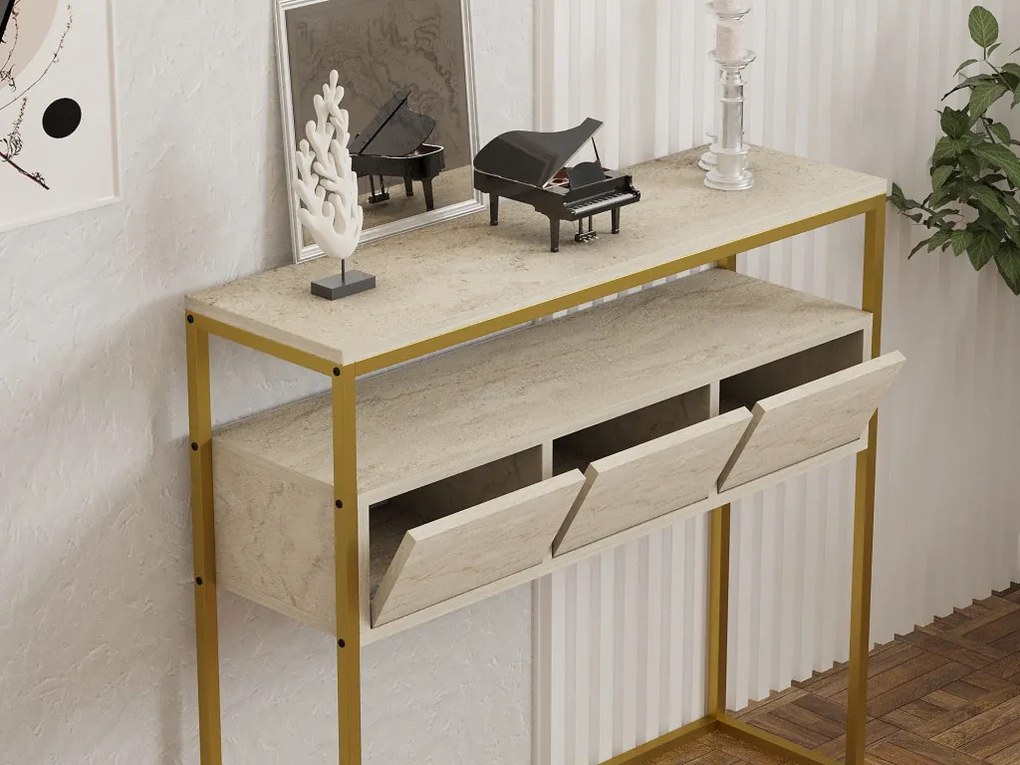Guarda komód, travertin, 100 cm