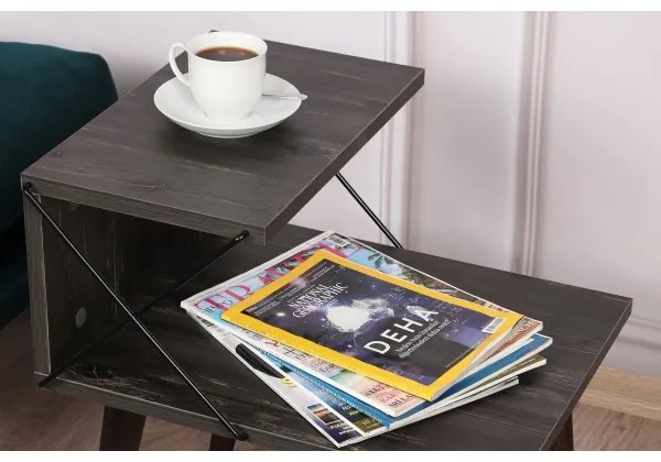 Éjjeliszekrény CROSS 55x50 cm barna