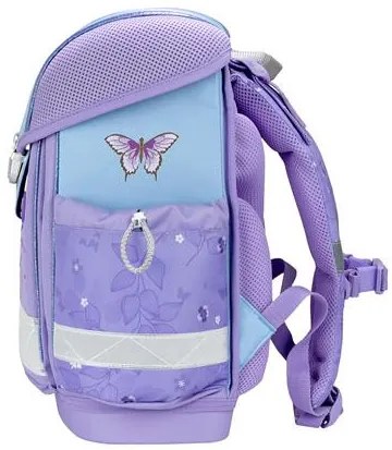 Iskolatáska, fémcsat, BELMIL Classy Purple Blue Butterfly, pillangó (BL40313AG61L)