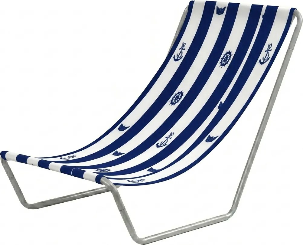Összecsukható strandlehát SAND MARINE, fehér-kék