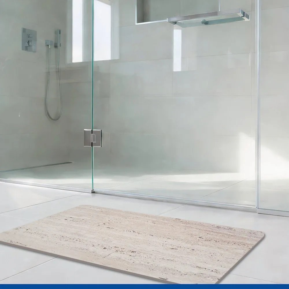 Világosbarna kovaföld fürdőszobai kilépő 50x80 cm Puna – Wenko