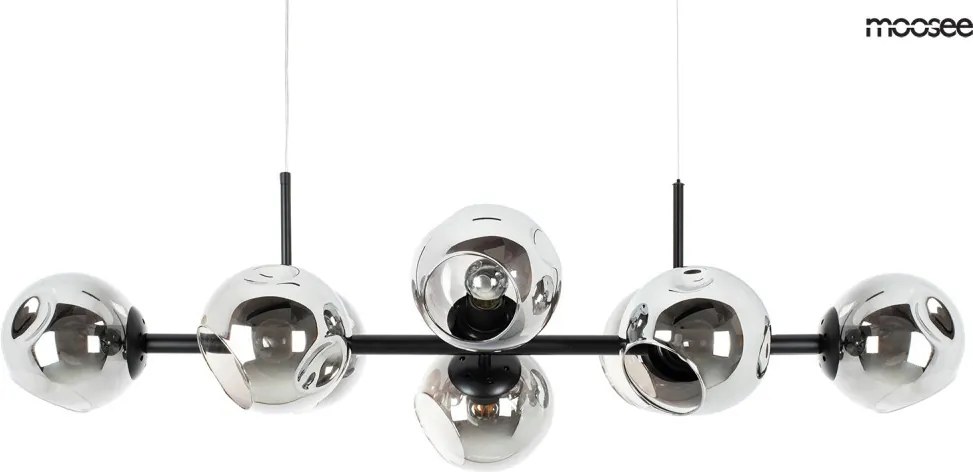 King Home MOOSEE ROMEO BLACK MSE010100140 Függőlámpa 8x40W/E27 IP20