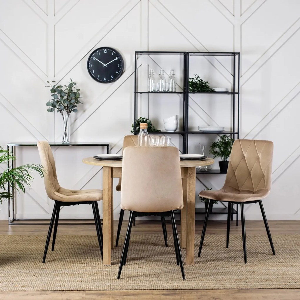 Bézs bársony szék ROBIN