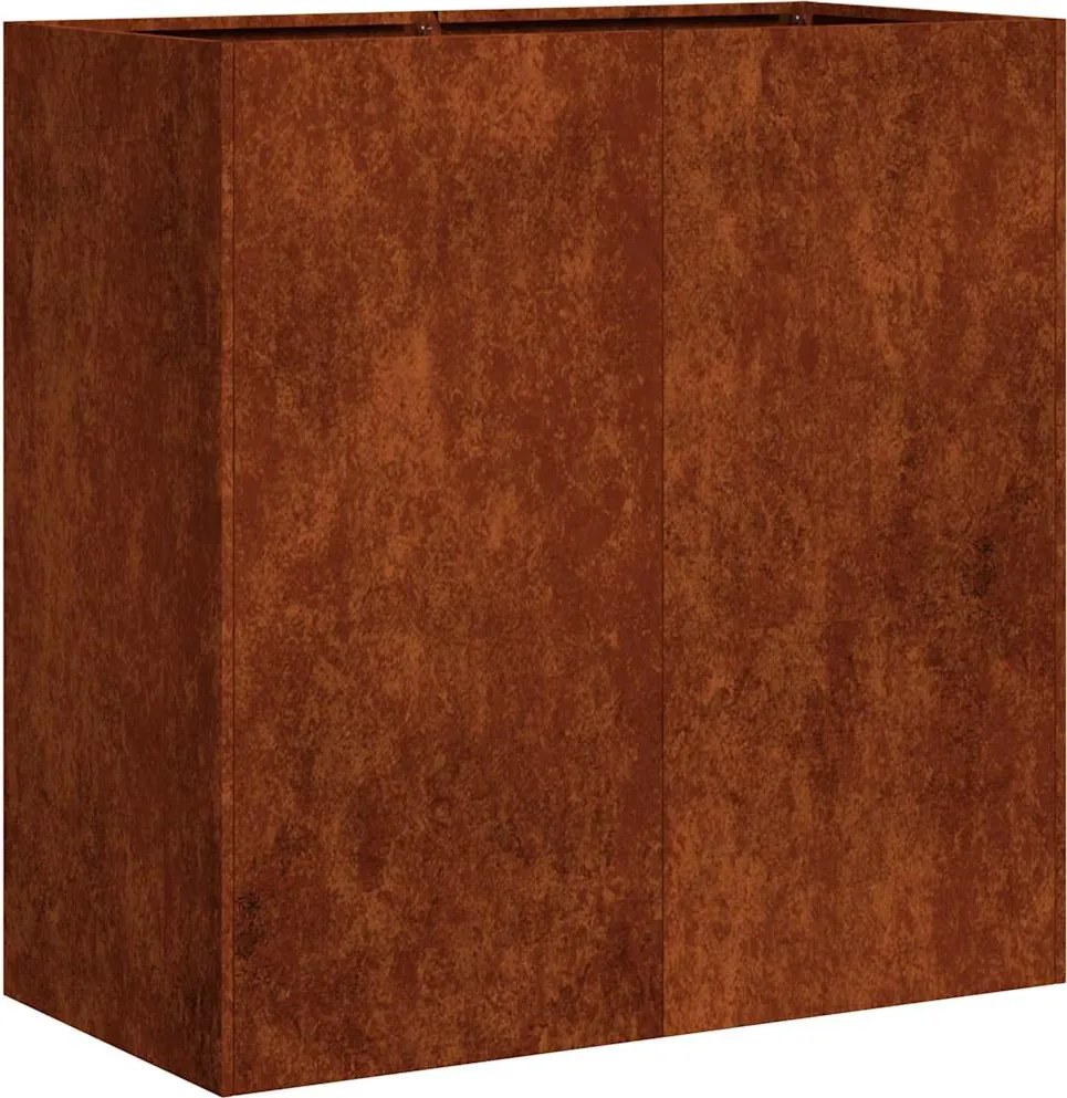 vidaXL ültető rozsdás 80x40x80 cm időjárásálló acélból