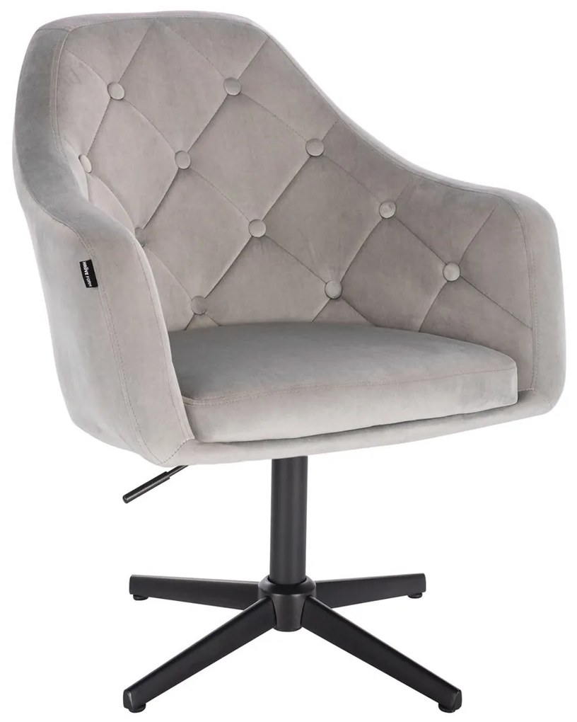 HR831CROSS Acél modern velúr szék fekete lábbal