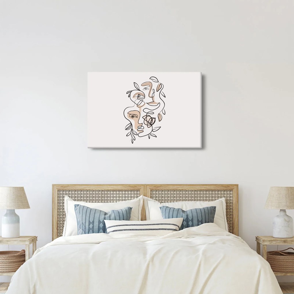 Kép - Line art arckezelés (90x60 cm)