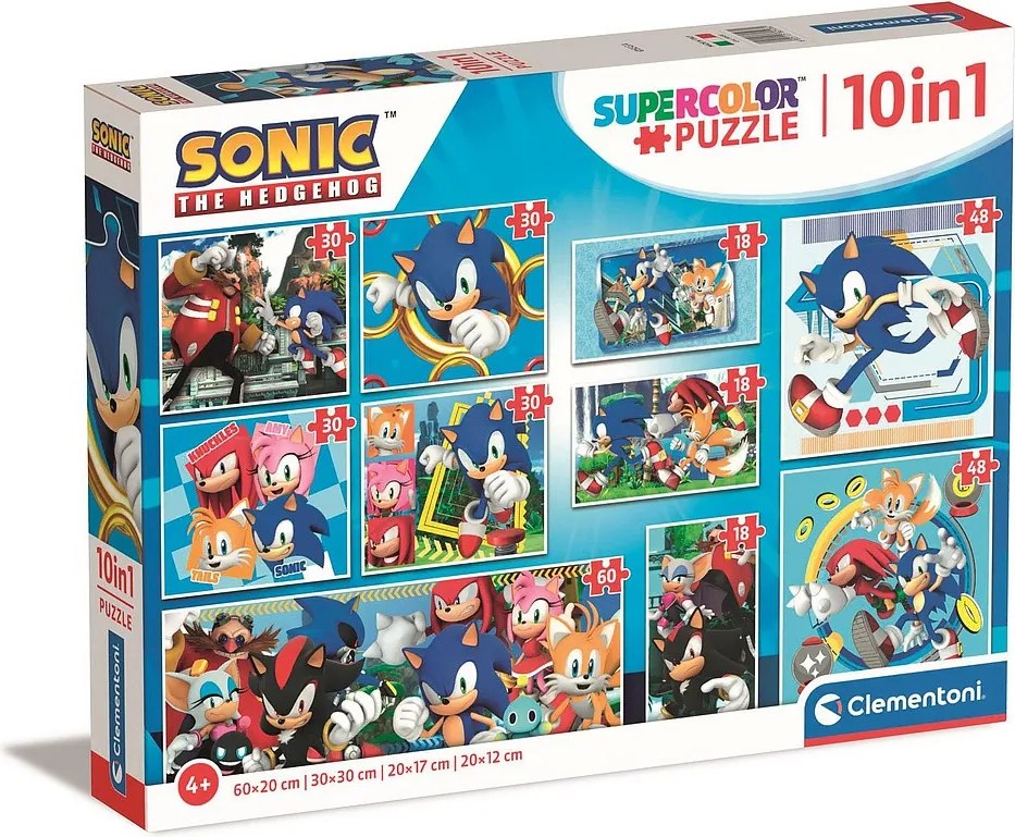 Sonic a sündisznó Heroes Rivals 10 az 1-ben puzzle Clementoni