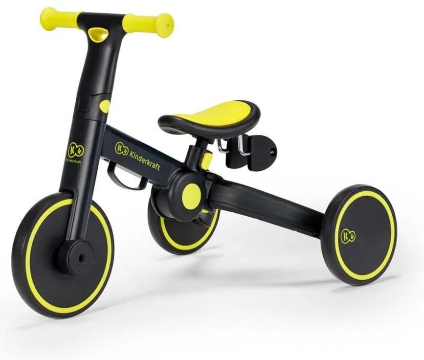 Kinderkraft KINDERKRAFT - Gyermek tolós bicikli 3in1 4TRIKE sárga/fekete AG0162