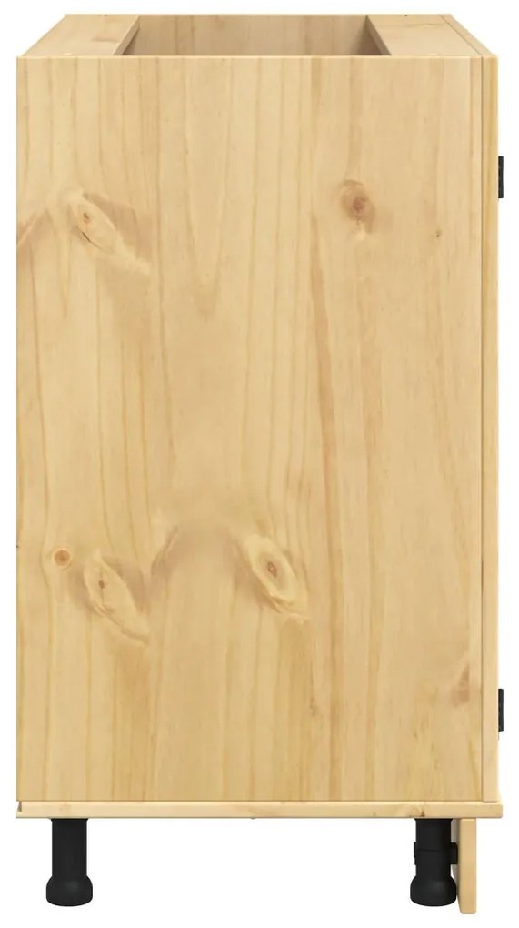 Cabinet polcokkal tárolóval Méz 80 x 46 x 81,5 cm Tömör fenyőfa