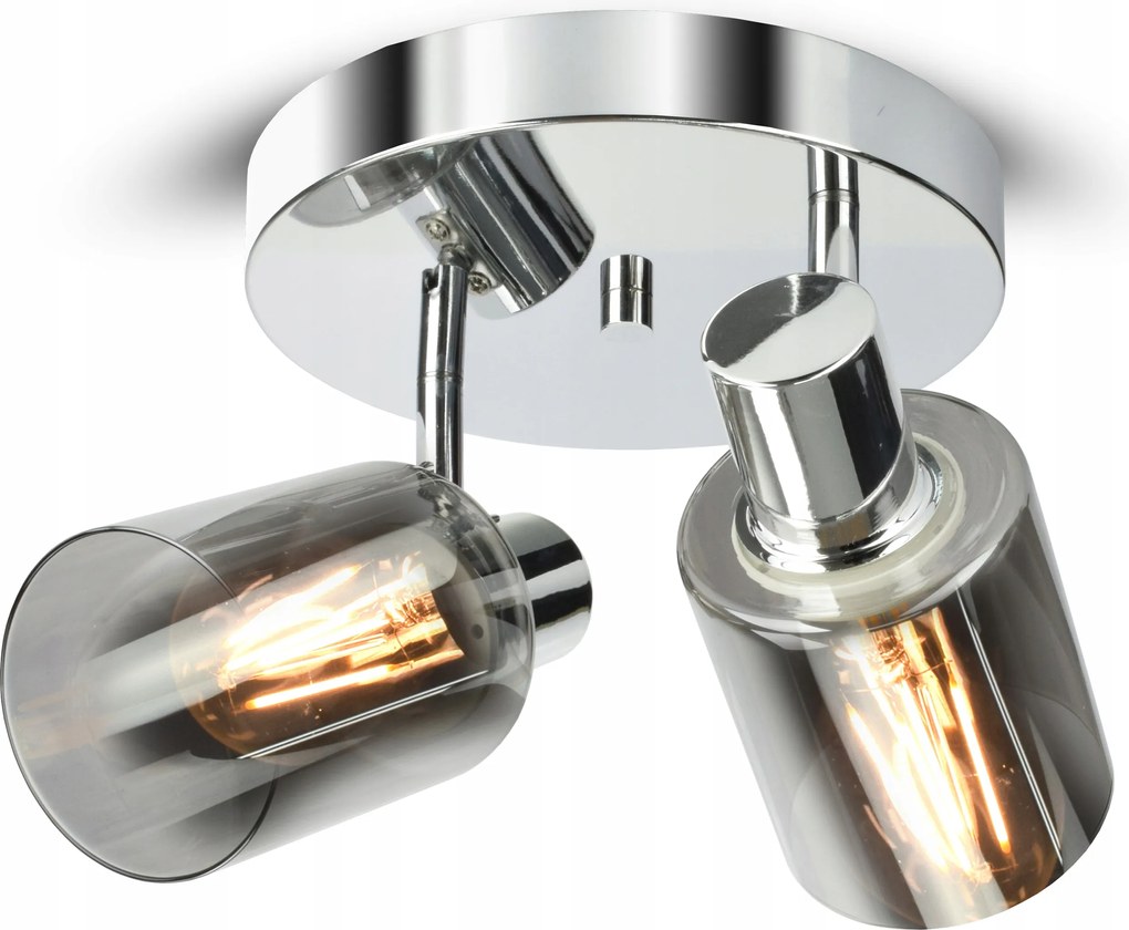 Mennyezeti Függő Lámpa Csillár Króm Üvegcső 540-EG2 Led E27